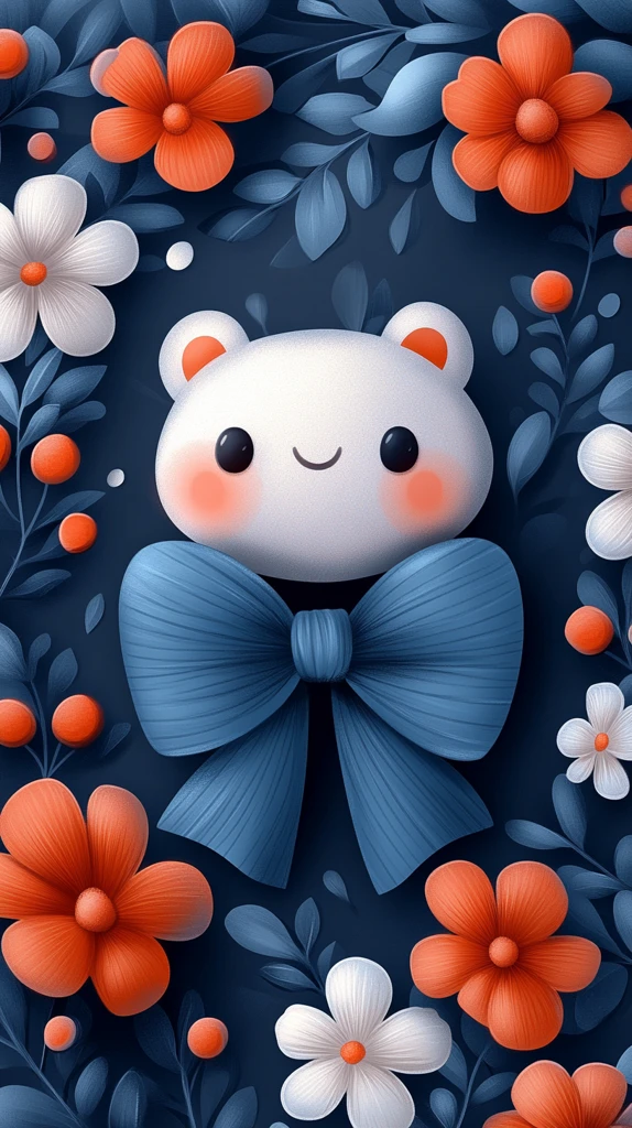 粉色花瓣蝴蝶结图案