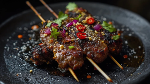 香料面粉炸羊肉串