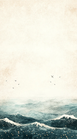 海洋绿白渐变底