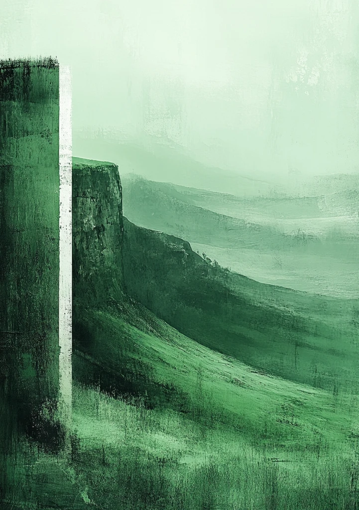 绿色雾气手机画