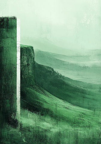 绿色雾气手机画