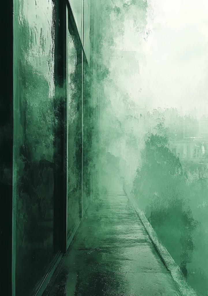 绿色雾气手机画