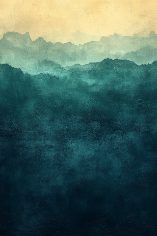 蓝天绿意渐变背景