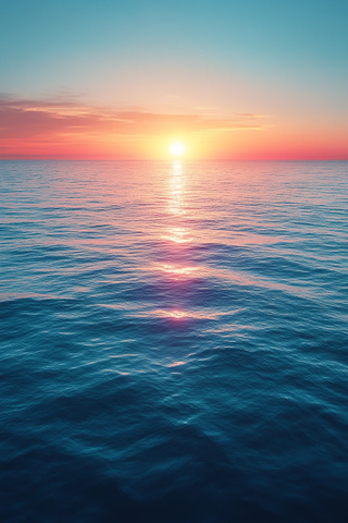 蓝天绿意渐变背景