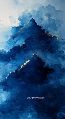 低温蓝色水彩背景