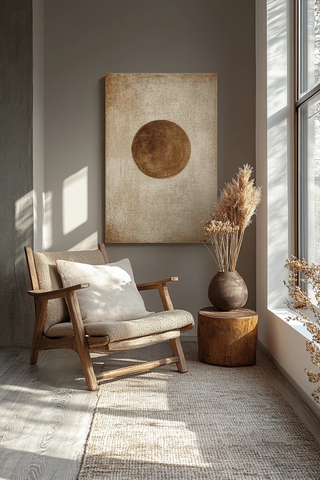 中性色调抽象画