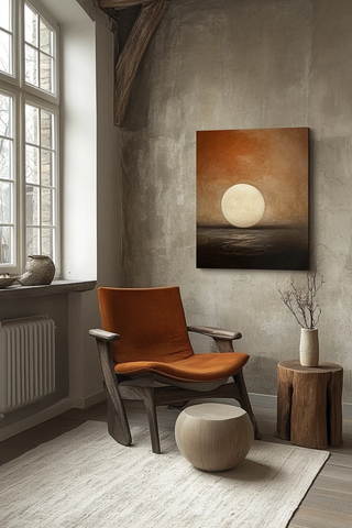 中性色调抽象画