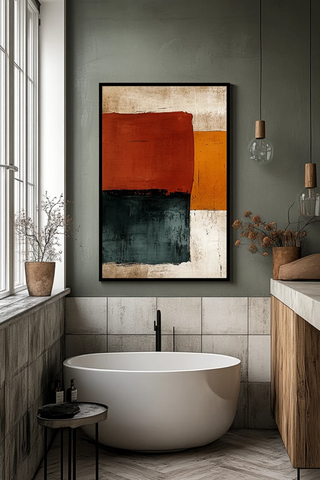 中性色调抽象画