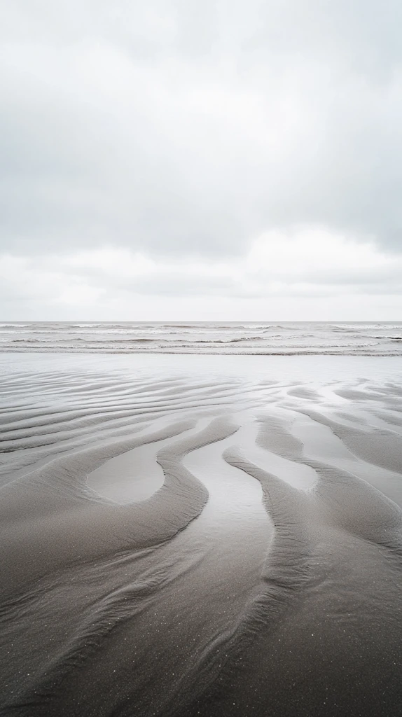 低潮海滩细腻纹理