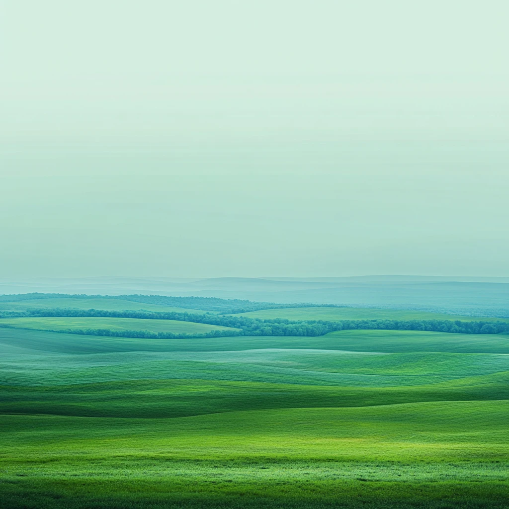 绿蓝调和大地静景