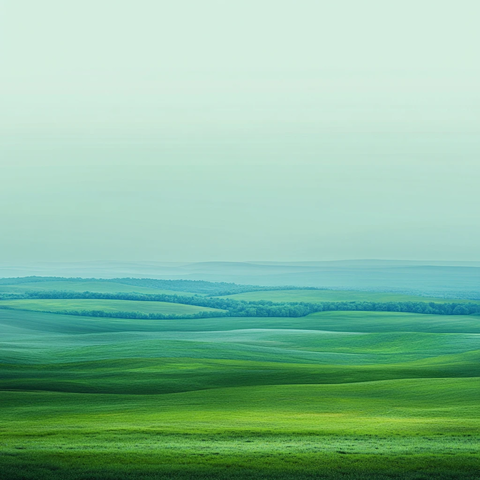 绿蓝调和大地静景