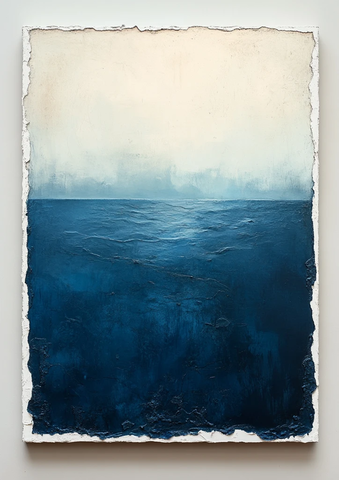 蓝白矩形框与污渍