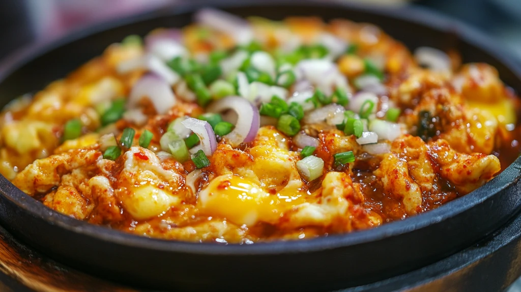 铁板泡菜海鲜年糕