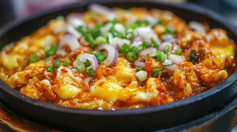 铁板泡菜海鲜年糕