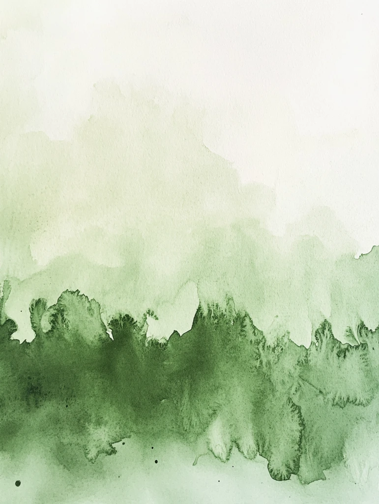 浅绿渐变水彩