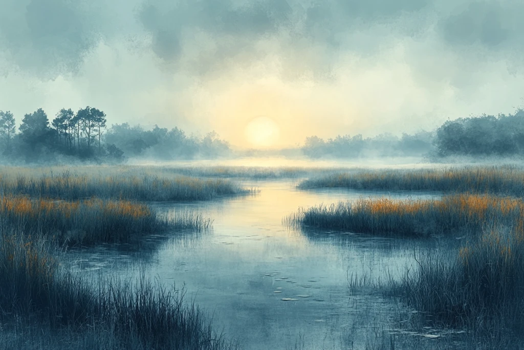 湿地水彩数字艺术