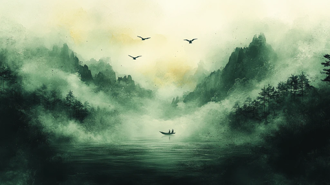 绿色云烟海上行