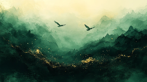 绿色云烟海上行