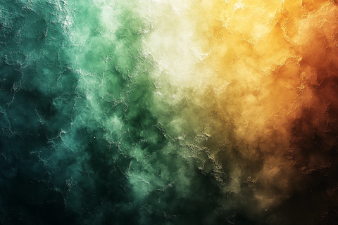 棕绿白水彩背景