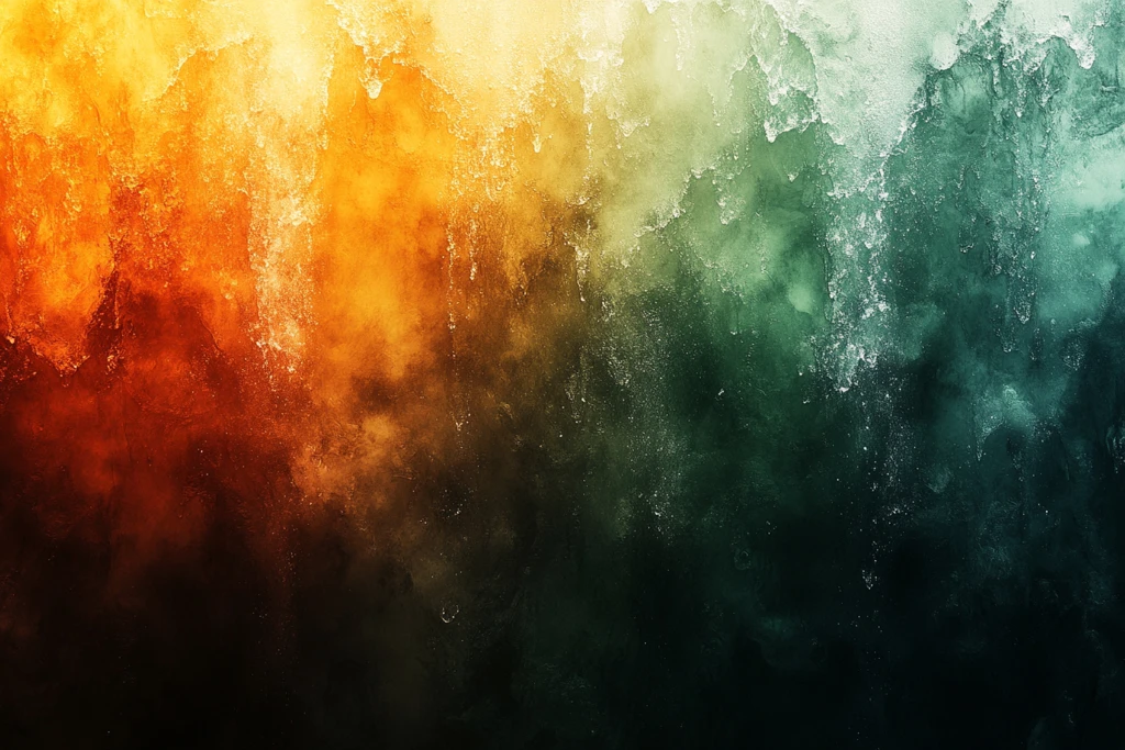 棕绿白水彩背景