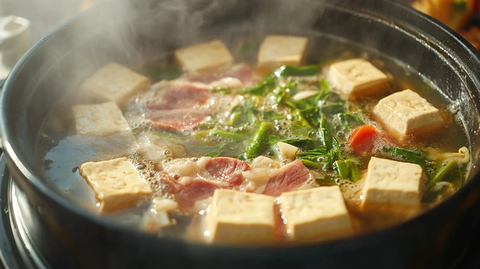 肉片豆腐蔬菜火锅