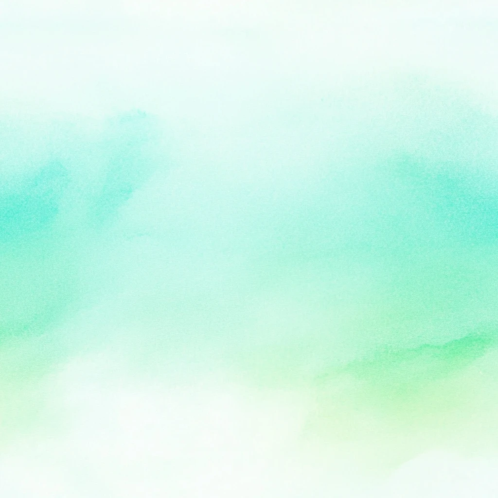 绿白渐变水彩