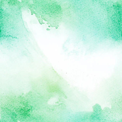 绿白渐变水彩
