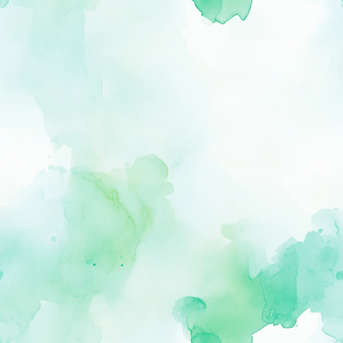 绿白渐变水彩