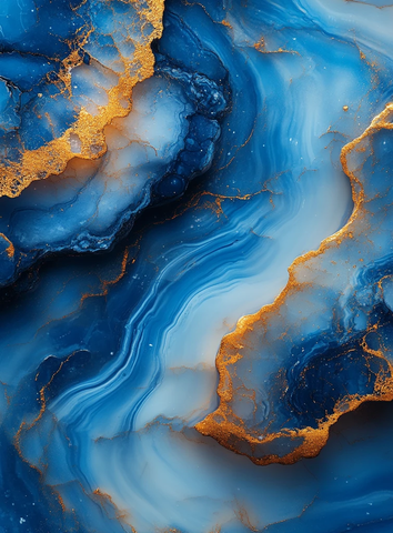 蓝金水彩纹理