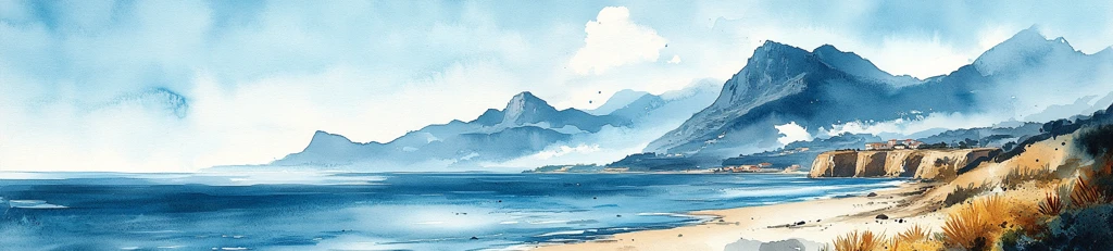 蓝天大海海岸线