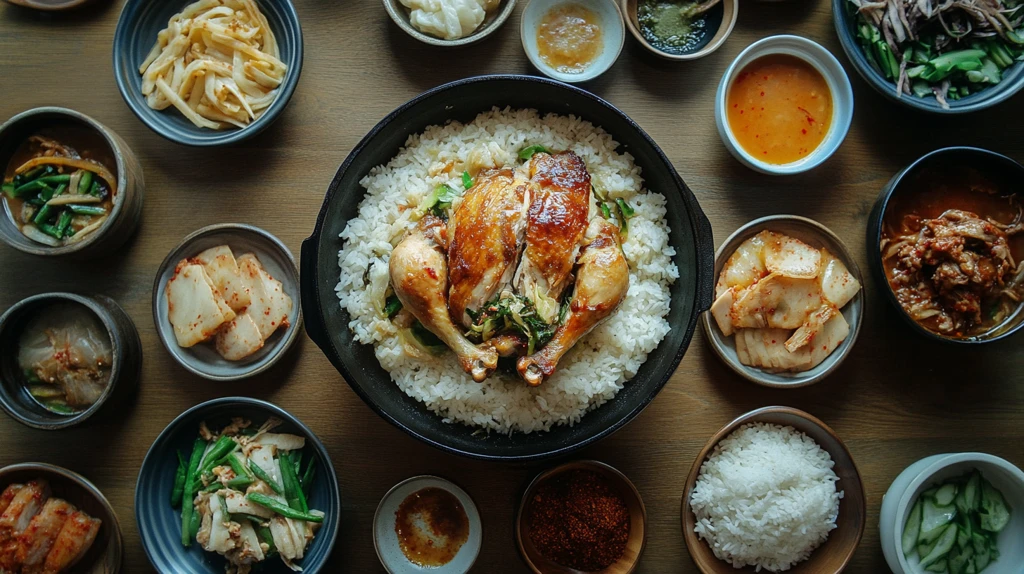 韩式鸡炖酱配米饭