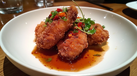 脆皮炸鸡蜂蜜辣酱