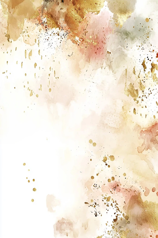 白水彩金边背景