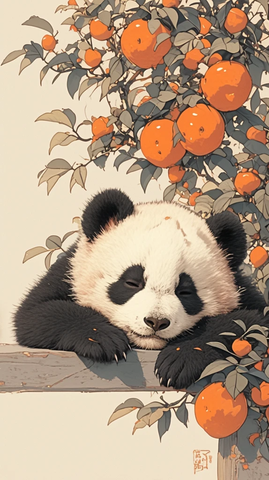 熊猫与水果挂饰