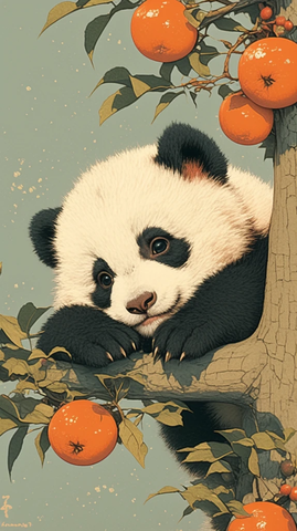 熊猫与水果挂饰