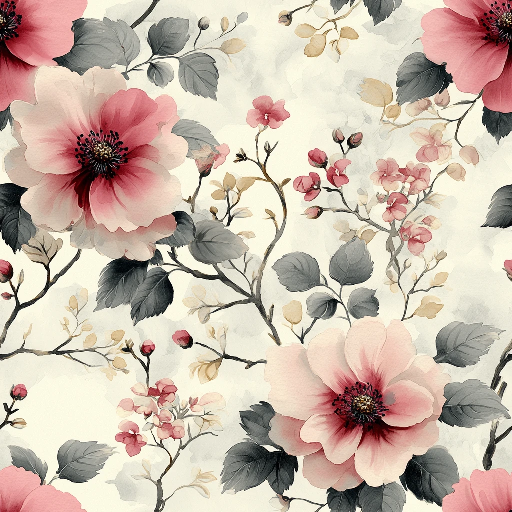 水彩花束背景图