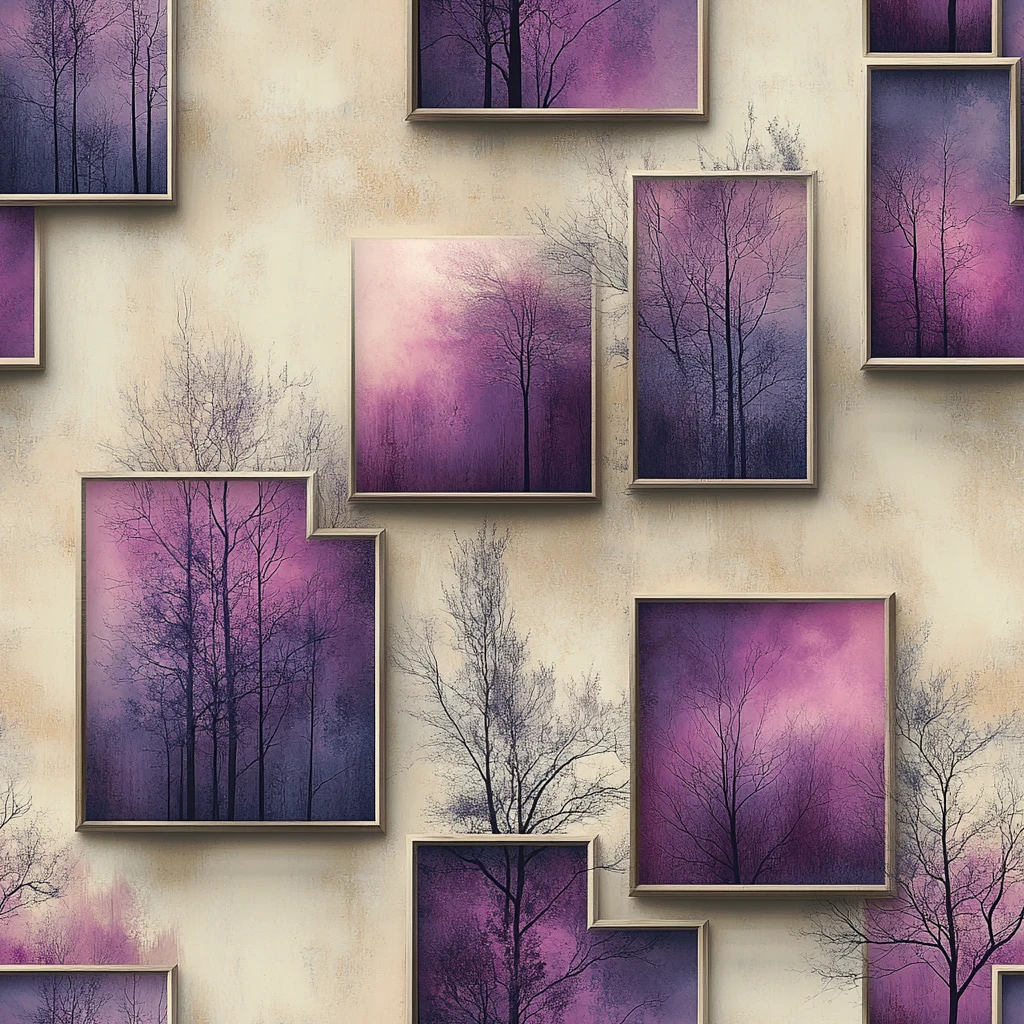 多彩树影框架背景