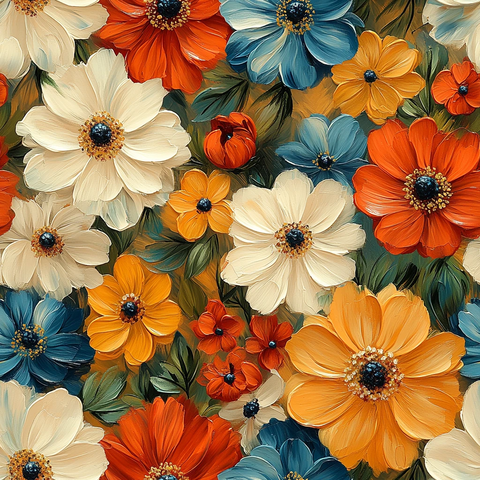 多种花卉纹理组合