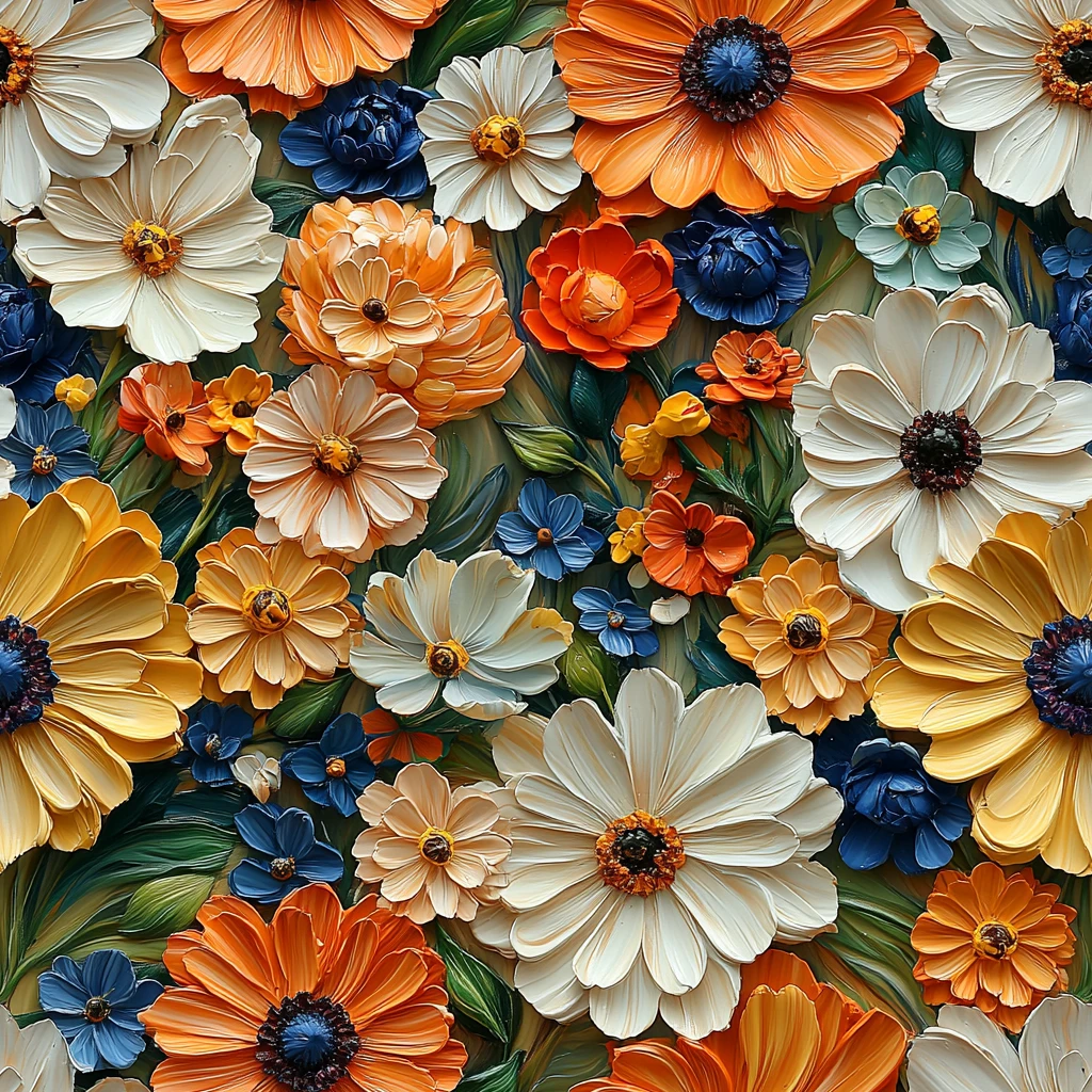 多种花卉纹理组合