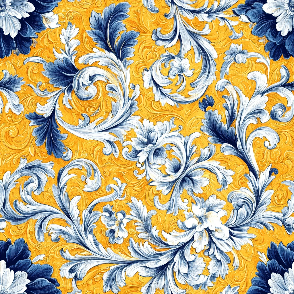 黄金花卉纹样