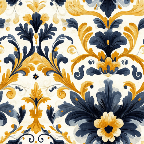 黄金花卉纹样