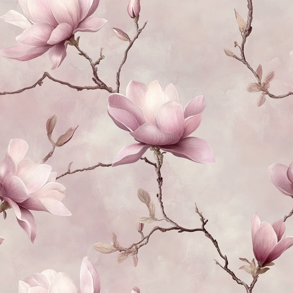 梦幻粉色木兰花园