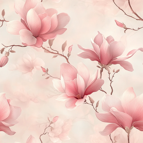 梦幻粉色木兰花园