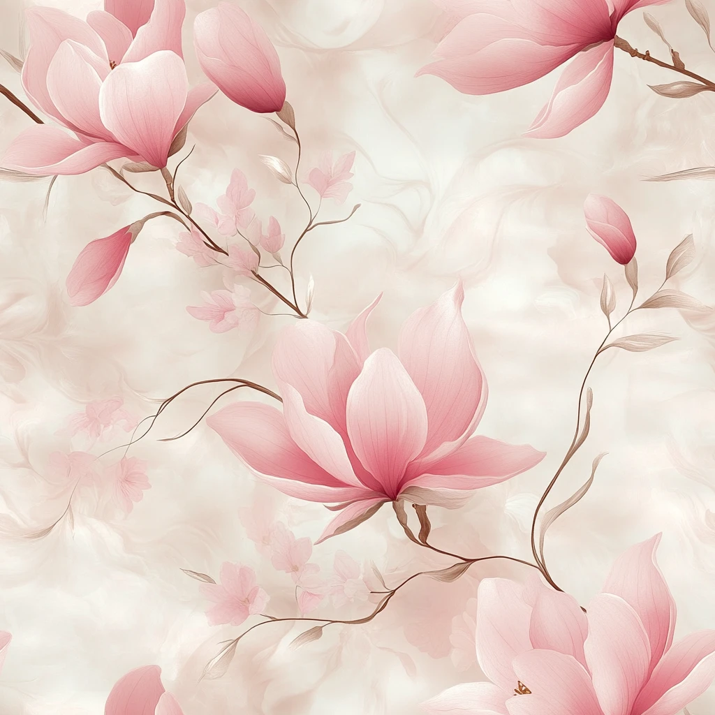 梦幻粉色木兰花园