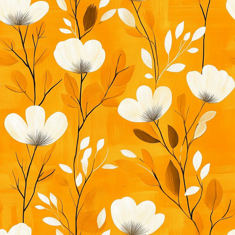 黄金背景花卉纹样