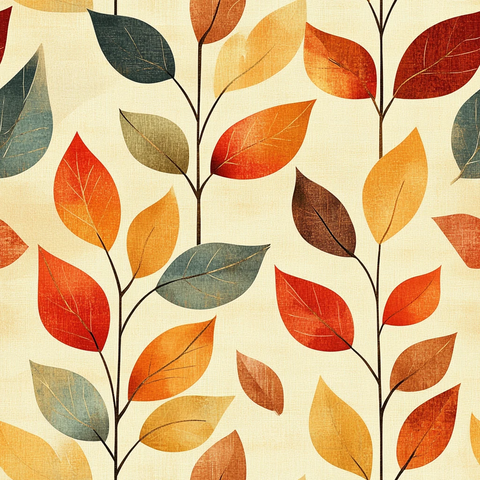 秋叶几何纹样