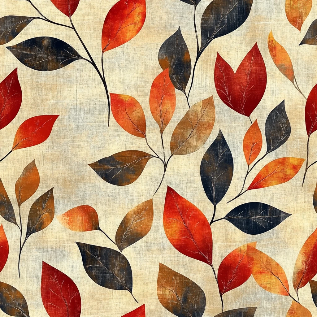 秋叶几何纹样