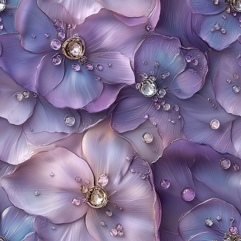 薰衣草晶莹花饰