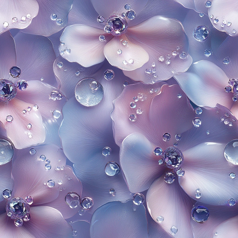 薰衣草晶莹花饰