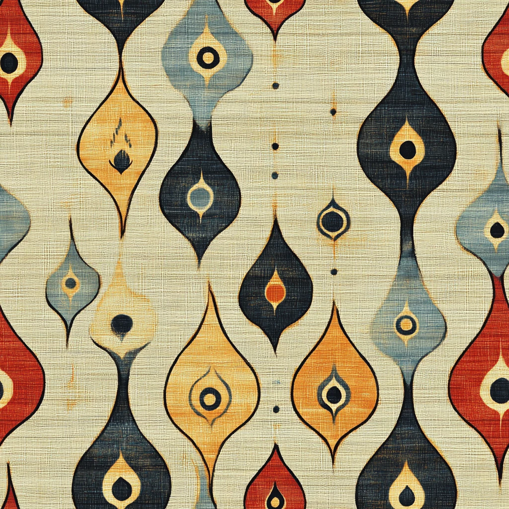 伊卡特几何图案